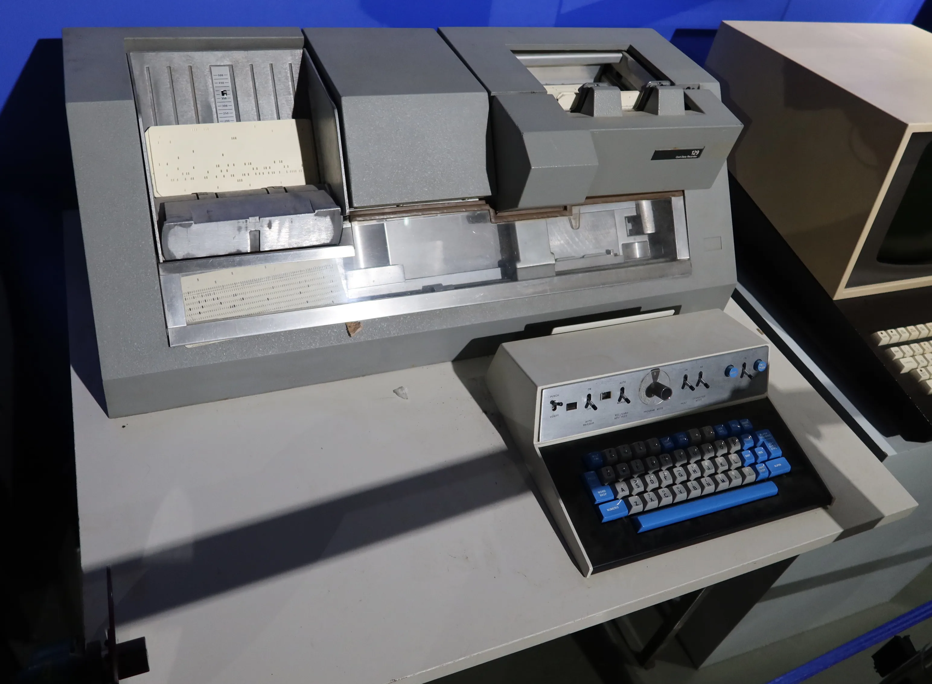 IBM card punch machine used for early data processing